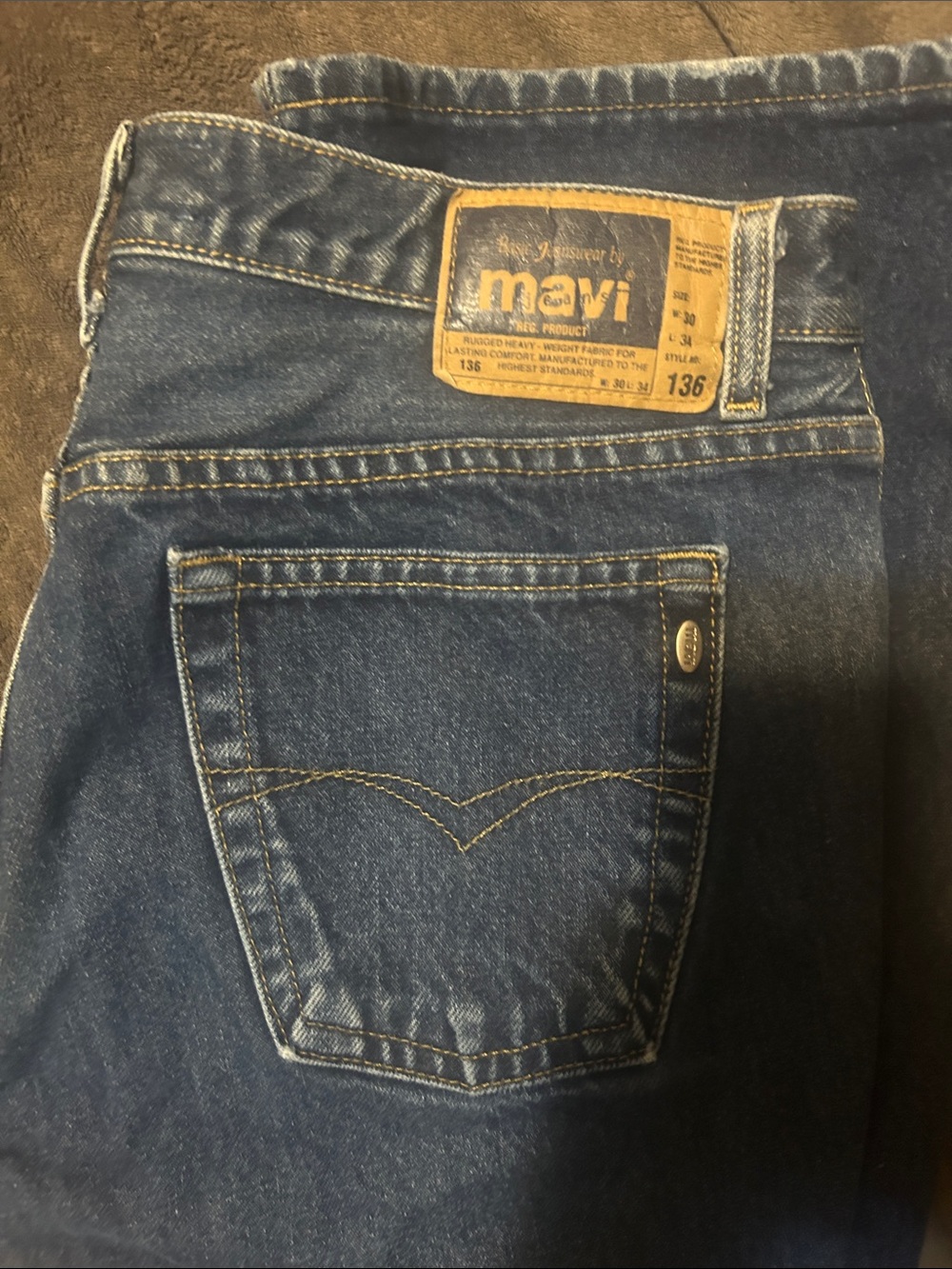 Mavi Relaxed Fit Dark Blue Men's Jeans